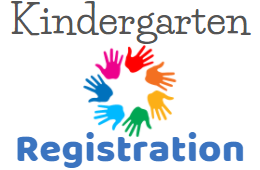 Colorful child hands linking to kindergarten registration information