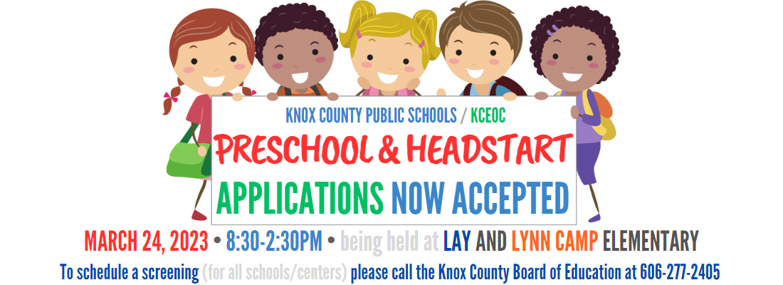 Knox County and KCEOC Head Start and Preschool applications now being accepted. Visit our preschool page for details